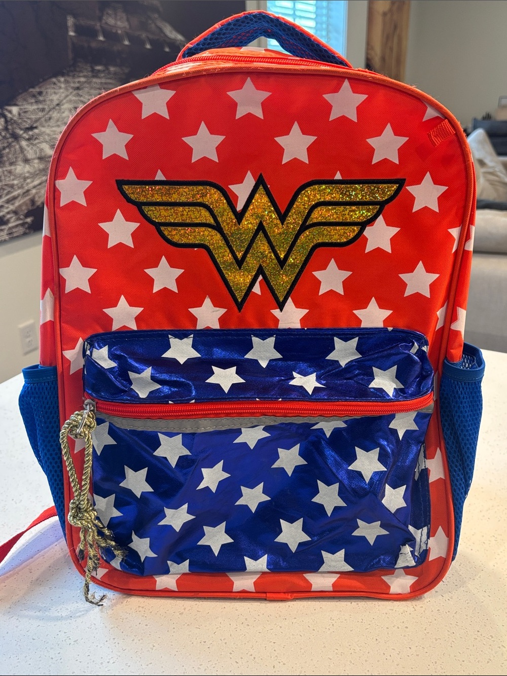DC Wonder Girls Backpack - Stars & Glitter Logo